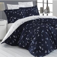 Gultas veļas komplekts LIBERTA NAVY BLUE, 6 daļu, 200x220 cm (tumši zils)