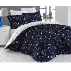 Gultas veļas komplekts LIBERTA NAVY BLUE, 6 daļu, 200x220 cm (tumši zils)